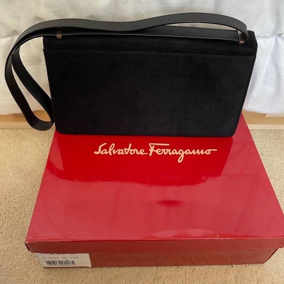 Salvatore Ferragamo Suede Shoulder Bag - Picture 2 of 6